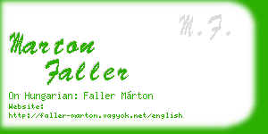 marton faller business card